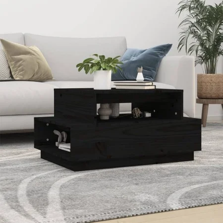 Mesa de centro madera maciza de pino negro 80x55x40,5 cm de vidaXL, Mesas de centro - Ref: Foro24-814518, Precio: 69,72 €, De...