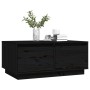 Mesa de centro de madera maciza de pino negro 80x50x35 cm de vidaXL, Mesas de centro - Ref: Foro24-814443, Precio: 77,92 €, D...