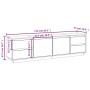 Mueble de TV madera maciza de pino gris 176x37x47,5 cm de vidaXL, Muebles TV - Ref: Foro24-814321, Precio: 243,59 €, Descuent...