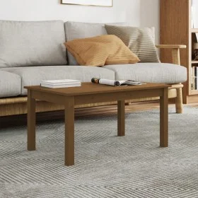 Mesa de centro madera maciza de pino marrón miel 80x50x40 cm de vidaXL, Mesas de centro - Ref: Foro24-814282, Precio: 62,71 €...