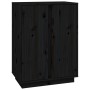 Aparador de madera maciza de pino negro 60x35x80 cm de vidaXL, Aparadores - Ref: Foro24-814493, Precio: 79,01 €, Descuento: %