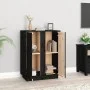 Aparador de madera maciza de pino negro 60x35x80 cm de vidaXL, Aparadores - Ref: Foro24-814493, Precio: 78,19 €, Descuento: %