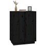 Aparador de madera maciza de pino negro 60x35x80 cm de vidaXL, Aparadores - Ref: Foro24-814493, Precio: 79,01 €, Descuento: %