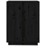 Aparador de madera maciza de pino negro 60x35x80 cm de vidaXL, Aparadores - Ref: Foro24-814493, Precio: 78,19 €, Descuento: %
