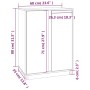 Aparador de madera maciza de pino negro 60x35x80 cm de vidaXL, Aparadores - Ref: Foro24-814493, Precio: 79,01 €, Descuento: %