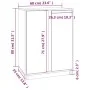 Aparador de madera maciza de pino negro 60x35x80 cm de vidaXL, Aparadores - Ref: Foro24-814493, Precio: 78,19 €, Descuento: %