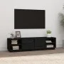 Mueble de TV madera maciza de pino negro 156x40x40 cm de vidaXL, Muebles TV - Ref: Foro24-814458, Precio: 174,66 €, Descuento: %