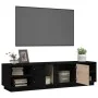 Mueble de TV madera maciza de pino negro 156x40x40 cm de vidaXL, Muebles TV - Ref: Foro24-814458, Precio: 174,66 €, Descuento: %