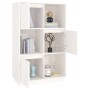 Aparador alto de madera maciza de pino blanco 74x35x117 cm de vidaXL, Aparadores - Ref: Foro24-814365, Precio: 99,43 €, Descu...
