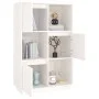 Aparador alto de madera maciza de pino blanco 74x35x117 cm de vidaXL, Aparadores - Ref: Foro24-814365, Precio: 98,34 €, Descu...