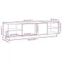 Mueble de TV madera maciza de pino negro 156x40x40 cm de vidaXL, Muebles TV - Ref: Foro24-814458, Precio: 174,66 €, Descuento: %