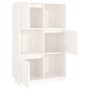 Aparador alto de madera maciza de pino blanco 74x35x117 cm de vidaXL, Aparadores - Ref: Foro24-814365, Precio: 99,43 €, Descu...