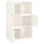 Aparador alto de madera maciza de pino blanco 74x35x117 cm de vidaXL, Aparadores - Ref: Foro24-814365, Precio: 98,34 €, Descu...