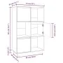 Aparador alto de madera maciza de pino blanco 74x35x117 cm de vidaXL, Aparadores - Ref: Foro24-814365, Precio: 98,34 €, Descu...