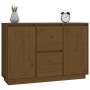 Aparador de madera maciza de pino marrón miel 111x34x75 cm de vidaXL, Aparadores - Ref: Foro24-814312, Precio: 124,63 €, Desc...