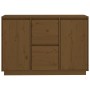 Aparador de madera maciza de pino marrón miel 111x34x75 cm de vidaXL, Aparadores - Ref: Foro24-814312, Precio: 124,63 €, Desc...