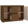 Aparador de madera maciza de pino marrón miel 111x34x75 cm de vidaXL, Aparadores - Ref: Foro24-814312, Precio: 124,63 €, Desc...