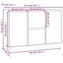 Aparador de madera maciza de pino marrón miel 111x34x75 cm de vidaXL, Aparadores - Ref: Foro24-814312, Precio: 124,63 €, Desc...