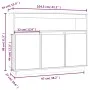 Aparador de madera maciza de pino blanco 104,5x34x80 cm de vidaXL, Aparadores - Ref: Foro24-814390, Precio: 149,41 €, Descuen...