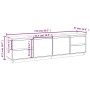 Mueble de TV madera maciza de pino marrón miel 176x37x47,5 cm de vidaXL, Muebles TV - Ref: Foro24-814322, Precio: 240,89 €, D...