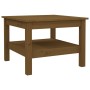 Mesa de centro madera maciza de pino marrón miel 55x55x40 cm de vidaXL, Mesas de centro - Ref: Foro24-814272, Precio: 68,79 €...