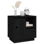 Mesitas de noche 2 uds madera maciza de pino negro 50x34x50 cm de vidaXL, Mesitas de noche - Ref: Foro24-814488, Precio: 105,...
