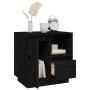 Mesitas de noche 2 uds madera maciza de pino negro 50x34x50 cm de vidaXL, Mesitas de noche - Ref: Foro24-814488, Precio: 105,...