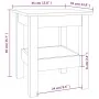 Mesa de centro madera maciza de pino marrón miel 35x35x40 cm de vidaXL, Mesas de centro - Ref: Foro24-814262, Precio: 31,82 €...
