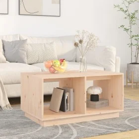 Mesa de centro de madera maciza de pino 80x50x40 cm de vidaXL, Mesas de centro - Ref: Foro24-814434, Precio: 52,24 €, Descuen...
