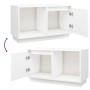 Mueble para TV de madera maciza de pino blanco 74x35x44 cm de vidaXL, Muebles TV - Ref: Foro24-814335, Precio: 48,88 €, Descu...