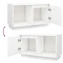 Mueble para TV de madera maciza de pino blanco 74x35x44 cm de vidaXL, Muebles TV - Ref: Foro24-814335, Precio: 48,34 €, Descu...