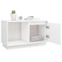 Mueble para TV de madera maciza de pino blanco 74x35x44 cm de vidaXL, Muebles TV - Ref: Foro24-814335, Precio: 48,88 €, Descu...