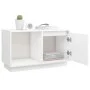Mueble para TV de madera maciza de pino blanco 74x35x44 cm de vidaXL, Muebles TV - Ref: Foro24-814335, Precio: 48,34 €, Descu...