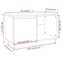 Mueble para TV de madera maciza de pino blanco 74x35x44 cm de vidaXL, Muebles TV - Ref: Foro24-814335, Precio: 48,88 €, Descu...