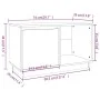 Mueble para TV de madera maciza de pino blanco 74x35x44 cm de vidaXL, Muebles TV - Ref: Foro24-814335, Precio: 48,34 €, Descu...