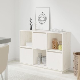 Aparador de madera maciza de pino blanco 110,5x35x80 cm de vidaXL, Aparadores - Ref: Foro24-814355, Precio: 118,51 €, Descuen...