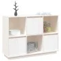 Aparador de madera maciza de pino blanco 110,5x35x80 cm de vidaXL, Aparadores - Ref: Foro24-814355, Precio: 116,97 €, Descuen...