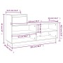 Mueble zapatero de madera maciza de pino 110x34x61 cm de vidaXL, Zapateros y organizadores de calzado - Ref: Foro24-814449, P...