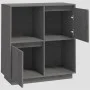 Aparador de madera maciza de pino gris 74x35x80 cm de vidaXL, Aparadores - Ref: Foro24-814351, Precio: 58,78 €, Descuento: %