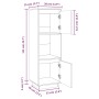 Aparador alto de madera maciza de pino banco 38x35x117 cm de vidaXL, Aparadores - Ref: Foro24-814360, Precio: 65,51 €, Descue...