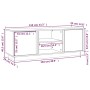 Mueble de TV de madera maciza de pino 110x35x40,5 cm de vidaXL, Muebles TV - Ref: Foro24-814474, Precio: 73,22 €, Descuento: %