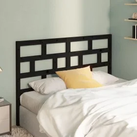 Solid black pine wood bed headboard 166x4x100 cm by vidaXL, Headboards and footboards - Ref: Foro24-814208, Price: 41,01 €, D...