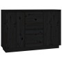 Aparador de madera maciza de pino negro 111x34x75 cm de vidaXL, Aparadores - Ref: Foro24-814313, Precio: 160,57 €, Descuento: %