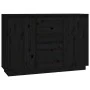 Solid black pine wood sideboard 111x34x75 cm by vidaXL, Sideboards - Ref: Foro24-814313, Price: 158,98 €, Discount: %
