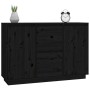 Aparador de madera maciza de pino negro 111x34x75 cm de vidaXL, Aparadores - Ref: Foro24-814313, Precio: 160,57 €, Descuento: %
