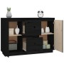Aparador de madera maciza de pino negro 111x34x75 cm de vidaXL, Aparadores - Ref: Foro24-814313, Precio: 160,57 €, Descuento: %