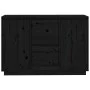 Solid black pine wood sideboard 111x34x75 cm by vidaXL, Sideboards - Ref: Foro24-814313, Price: 158,98 €, Discount: %