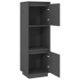 Aparador alto de madera maciza de pino gris 38x35x117 cm de vidaXL, Aparadores - Ref: Foro24-814361, Precio: 61,76 €, Descuen...