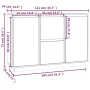 Aparador de madera maciza de pino negro 111x34x75 cm de vidaXL, Aparadores - Ref: Foro24-814313, Precio: 158,98 €, Descuento: %
