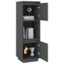 Aparador alto de madera maciza de pino gris 38x35x117 cm de vidaXL, Aparadores - Ref: Foro24-814361, Precio: 61,76 €, Descuen...